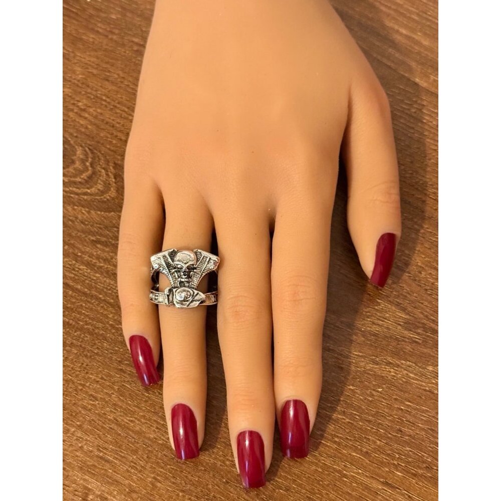Love To‎ Ride Skull Ring - Picture 6 of 7